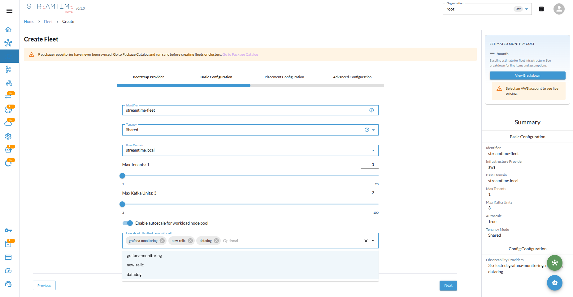 Attach providers when creating a fleet